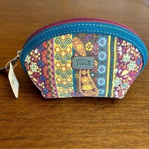NWT Fossil Fabric Makeup/Pencil Bag/Purse